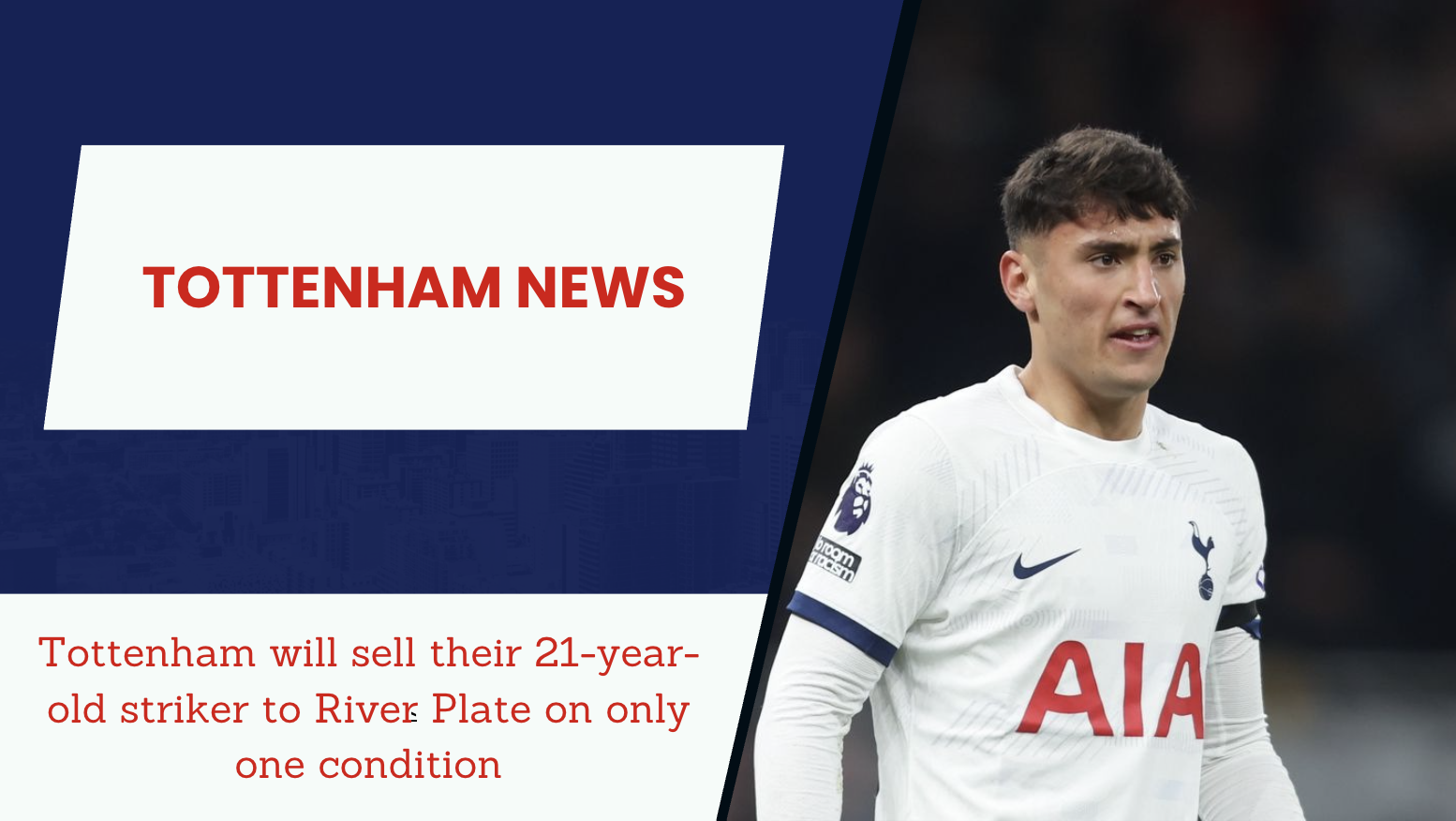 Tottenham Hotspur are ready to sell Alejo Veliz if a sell-on clause is included.